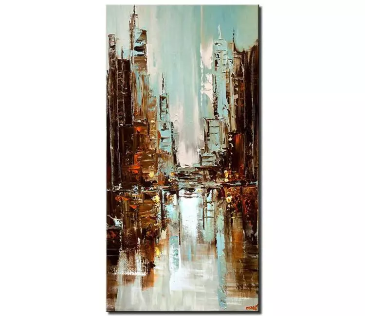 cityscape painting - original abstract painting on canvas Large city art for Living Room Contemporary Painting modern decor