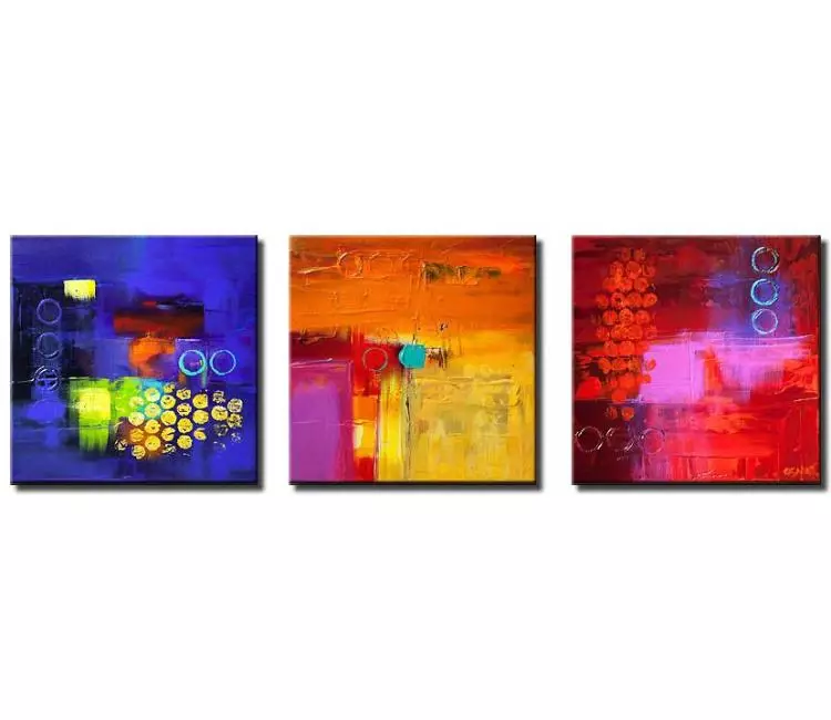 print on canvas - canvas print of three colorful contemporary modern wall arts