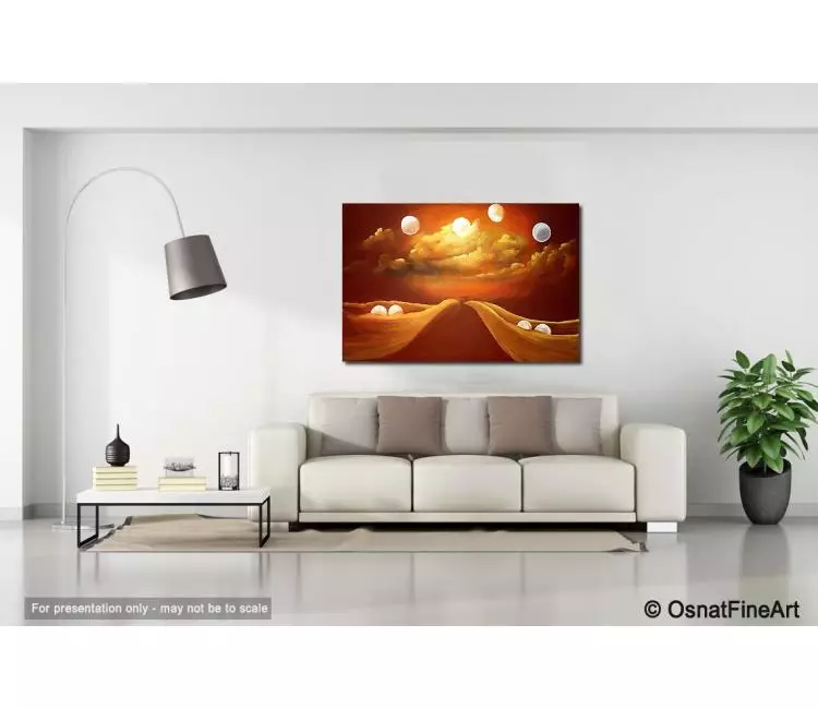 cosmos painting - living room 2