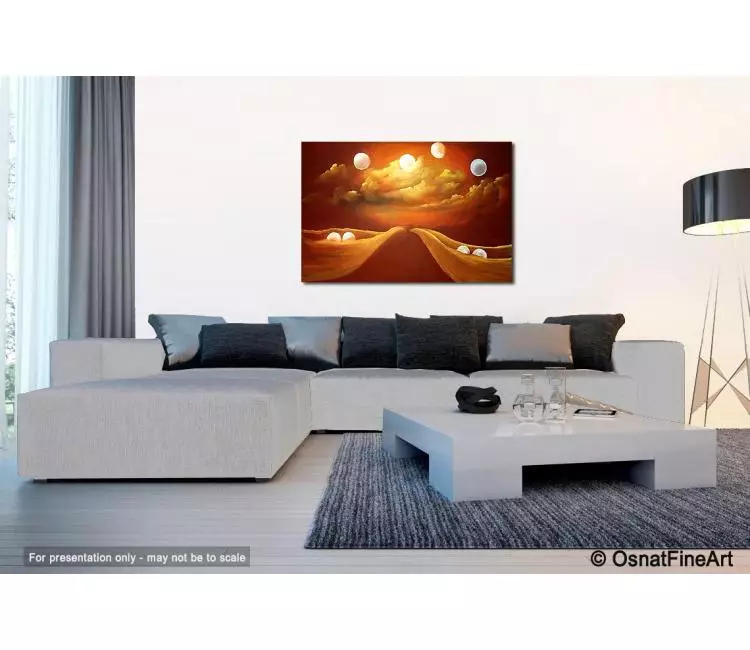 cosmos painting - living room 3