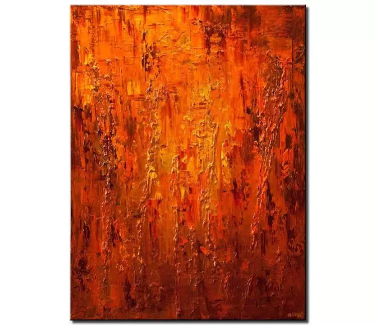 print on canvas - canvas print of large contemporary orange modern wall art heavy texture modern palet