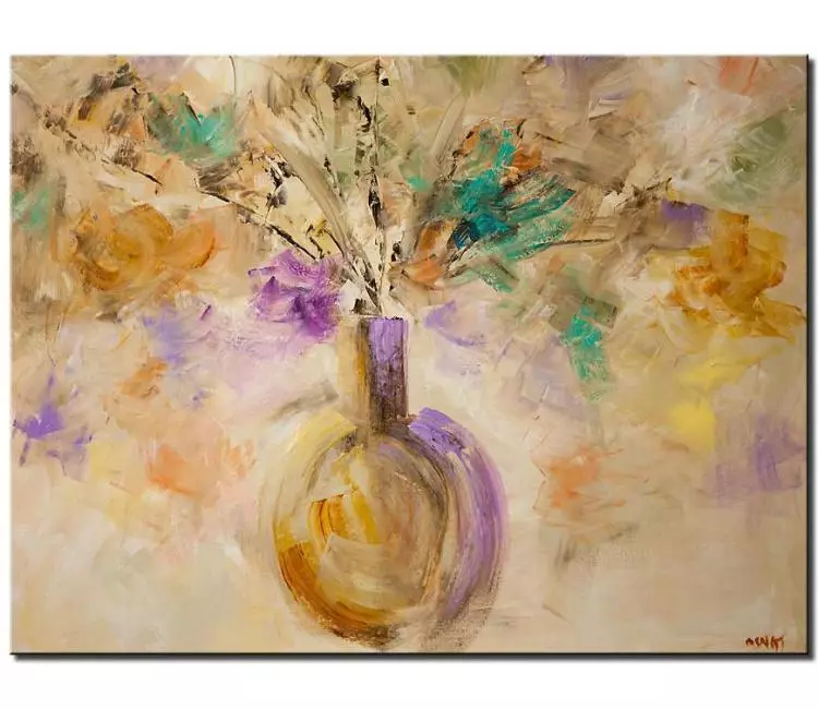 print on canvas - canvas print of soft pastel colors floral painting modern art
