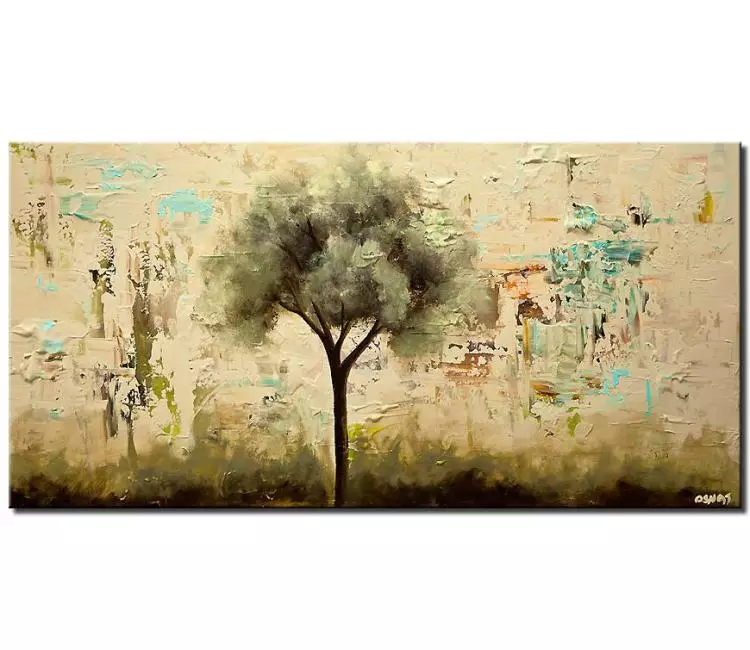 landscape paintings - modern tree painting on canvas original abstract tree art for living room