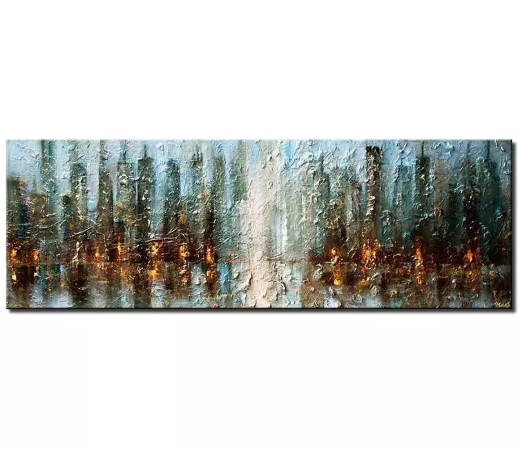 prints on canvas - canvas print of original contemporary abstract city painting modern palette knife