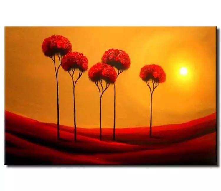 forest painting - desert flowers abstract landscape