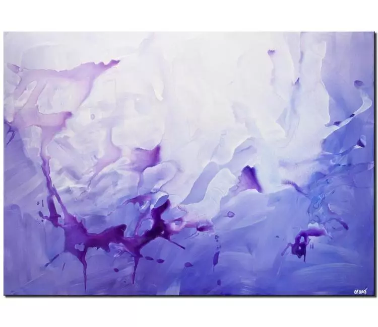 fluid painting - contemporary art on canvas purple simple abstract art original minimalist wall art