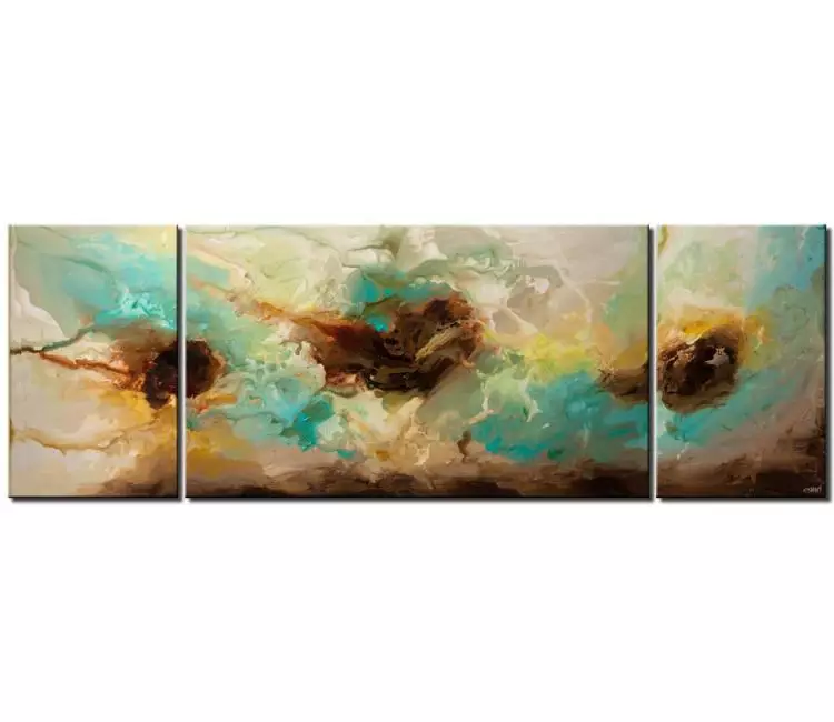prints on canvas - canvas print of huge contemporary turquoise art