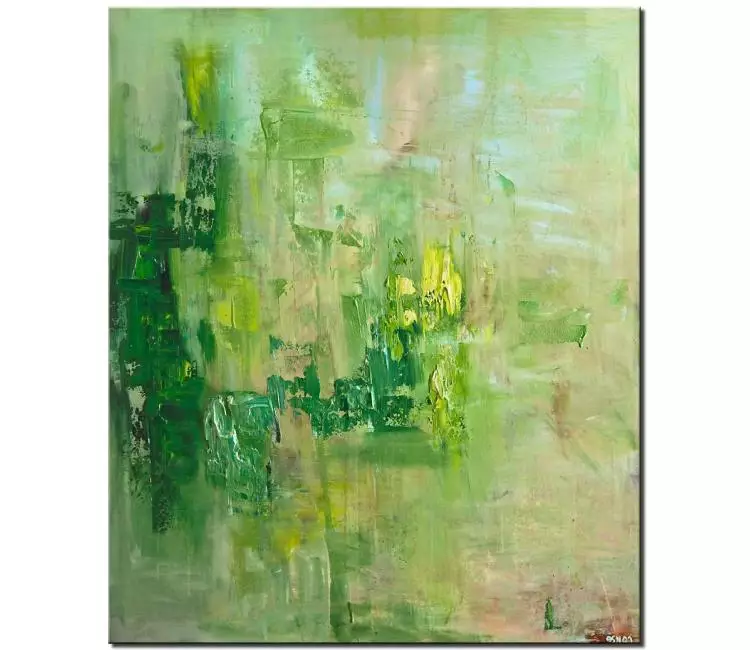 abstract painting - green abstract painting on canvas original textured abstract art modern living room wall art