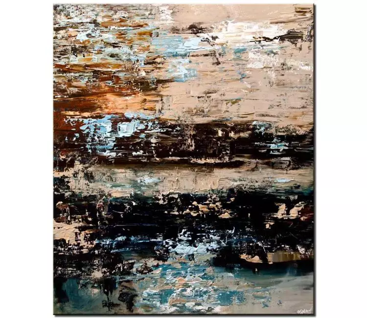 abstract painting - earth tone colors abstract painting on canvas original 3d textured wall art for modern living room