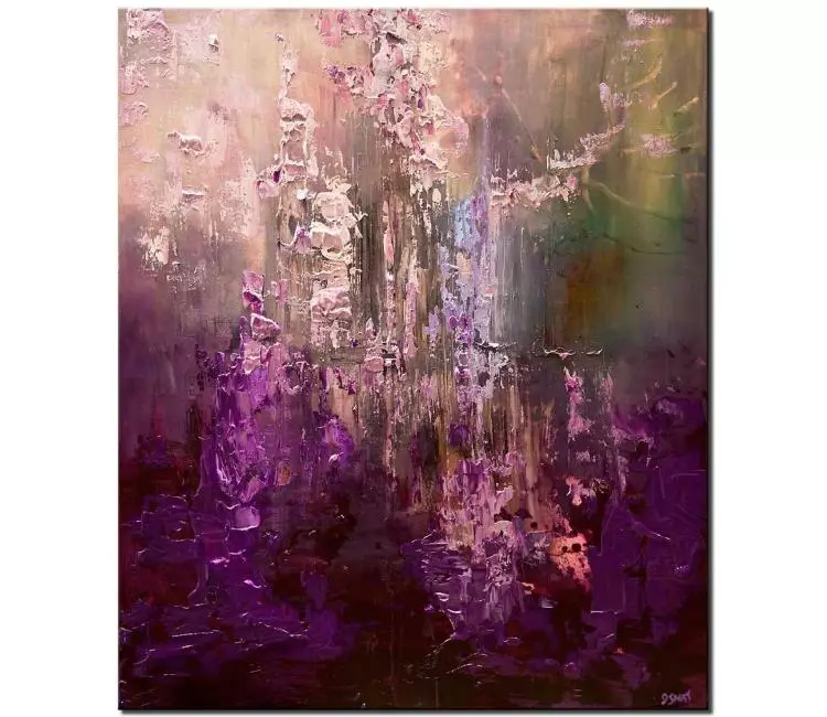 print on canvas - canvas print of purple art modern palette knife