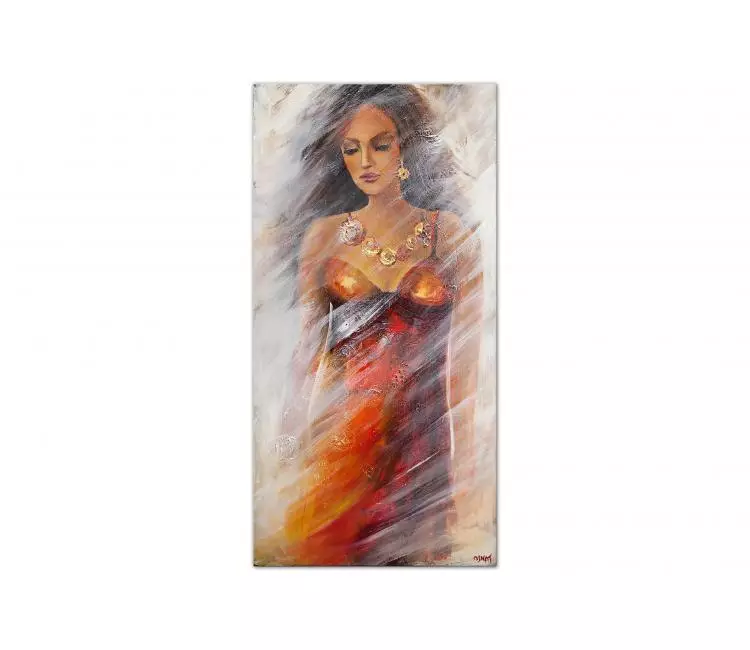 figure painting - abstract woman figure painting on canvas original modern acrylic painting living room bedroom wall art