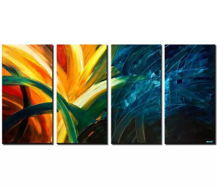 abstract painting - big wall art for living room on canvas original colorful abstract painting modern living room art