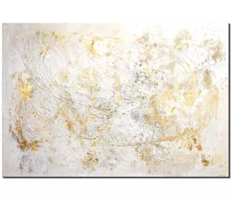 minimalist painting - minimalist art for living room gold white abstract painting on canvas original art large painting for modern home office