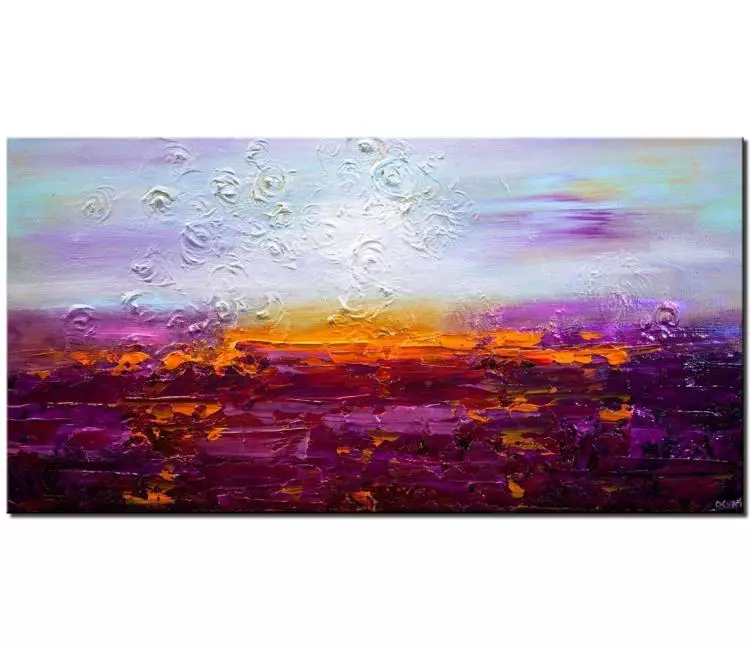 print on canvas - canvas print of purple lavendar field painting