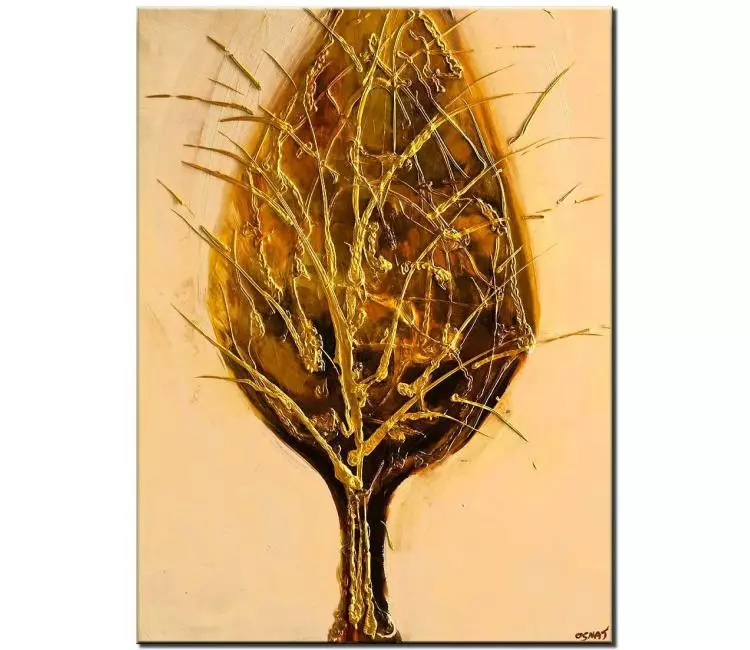 prints on canvas - canvas print of golden tree painting