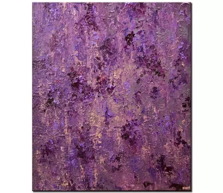 abstract painting - purple abstract painting on canvas textured painting 3d art original modern living room art
