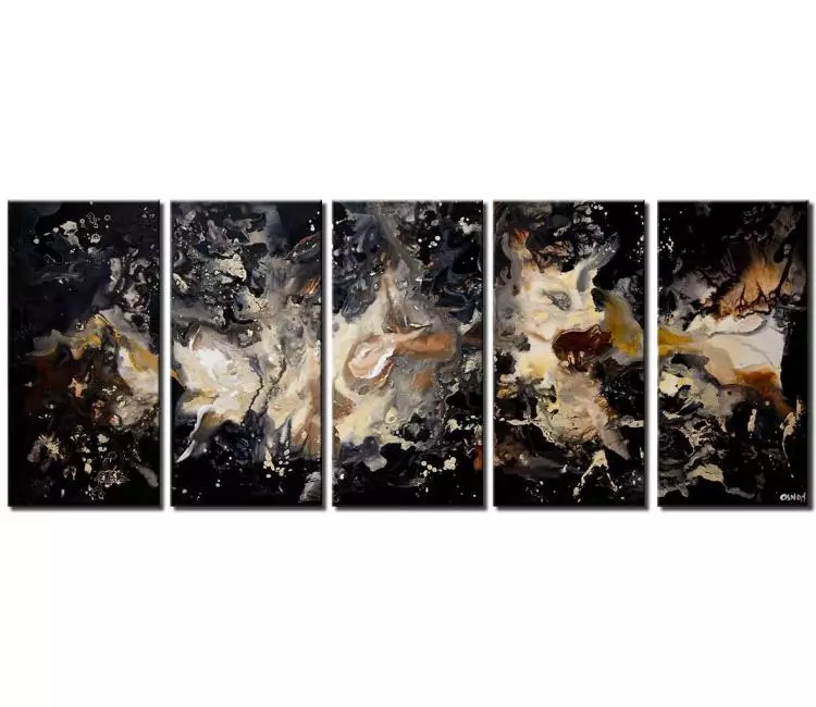 prints on canvas - canvas print of black galaxy starry night modern wall art