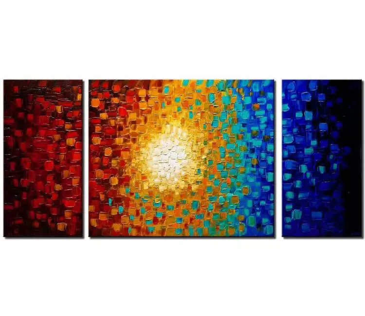 abstract painting - colorful abstract art on canvas textured painting 3d art original big wall art for modern living room
