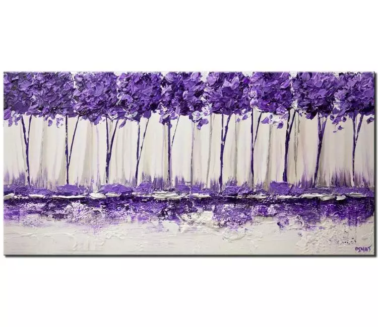 print on canvas - canvas print of purple landscape palette knife painting