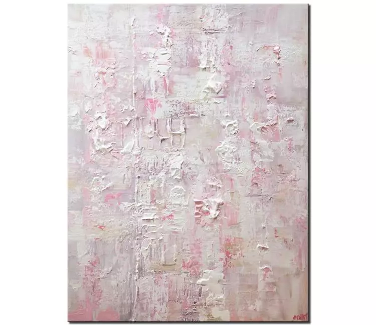 print on canvas - canvas print of pink white textured art