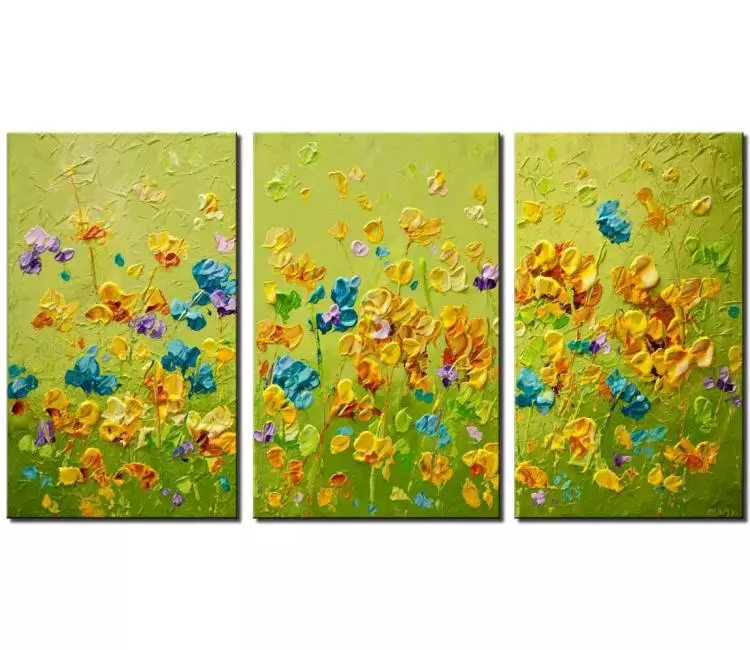 floral painting - colorful flowers painting art on canvas original abstract floral art 3d textured modern art