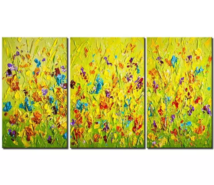 floral painting - colorful flowers painting large canvas art original floral painting 3d art modern home decor