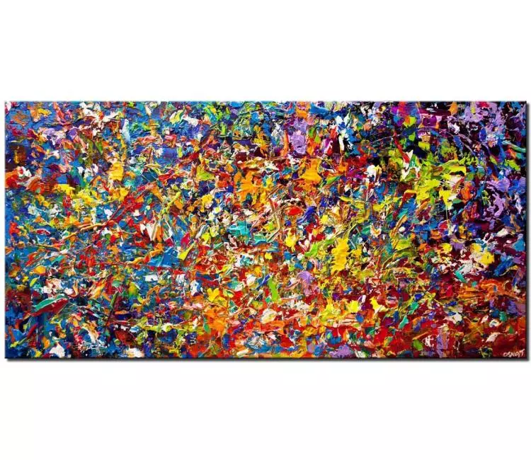 textured colorful abstract art on canvas original modern painting