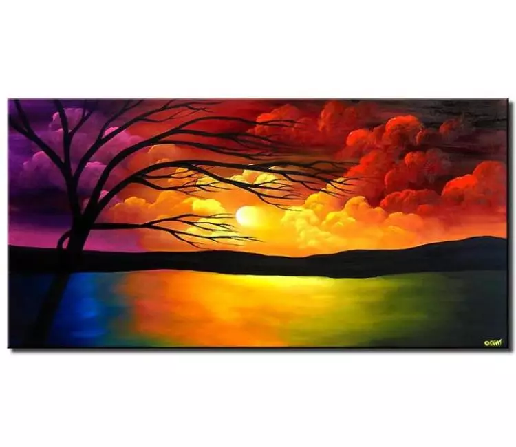 print on canvas - canvas print of sunrise painting