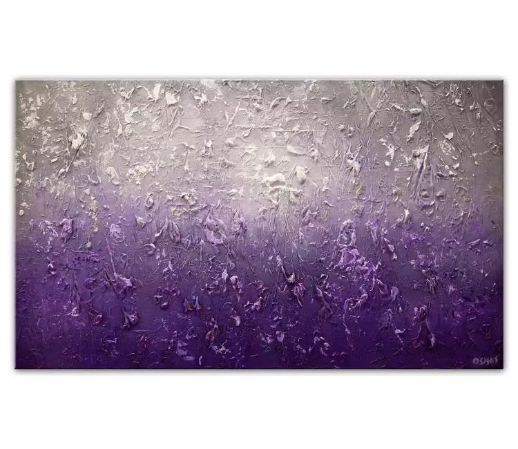 abstract painting - original purple gray abstract painting on canvas acrylic painting textured modern wall art
