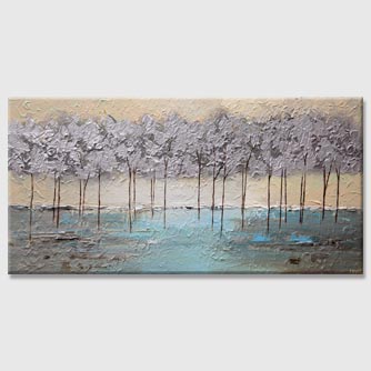 Landscape painting - By the River Bank