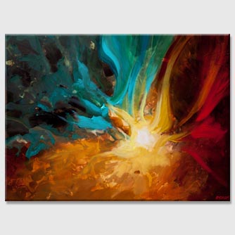 abstract painting - A Birth of a Star
