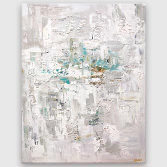 Abstract painting - Pale Moon