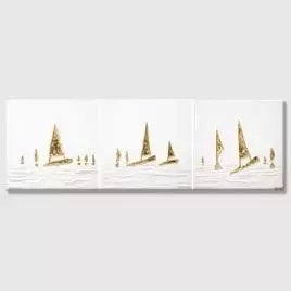 Seascape painting - Golden Sail