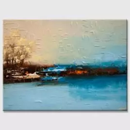 Landscape painting - By the Lake