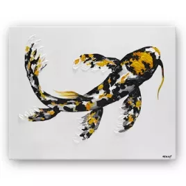 Animals painting - Yellow Koi Fish
