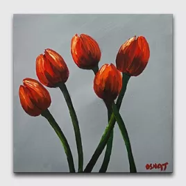 abstract painting - Five Tulips