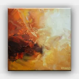 abstract painting - Orange Planet