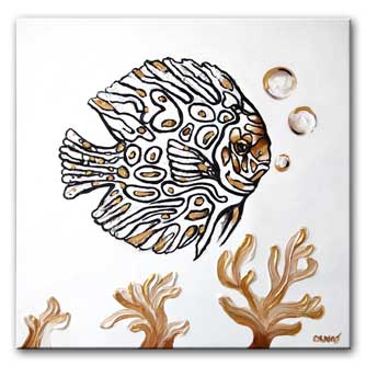 Animals painting - Discus Fish