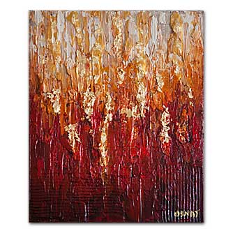 Abstract painting - Gold Fire