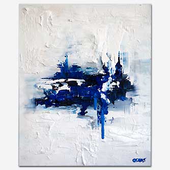 Abstract painting - Blue Tear