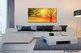 Trees painting - Touching Heaven | Osnat Fine Art