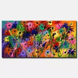 Floral painting - Lilac Garden
