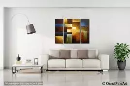 Geometric painting - Visual Thoughts | Osnat Fine Art