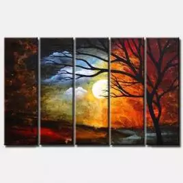 landscape painting - Day and Night