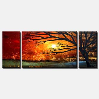 landscape painting - Golden Sunset