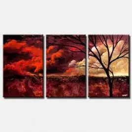 landscape painting - Crimson Sunset