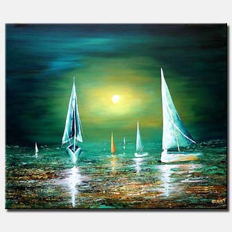 Seascape painting - Carried by the Wind