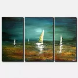 Seascape painting - Across the Sea Into Shallow Water