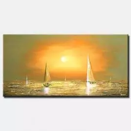 Seascape painting - The White Winds