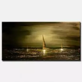Seascape painting - Golden Moments